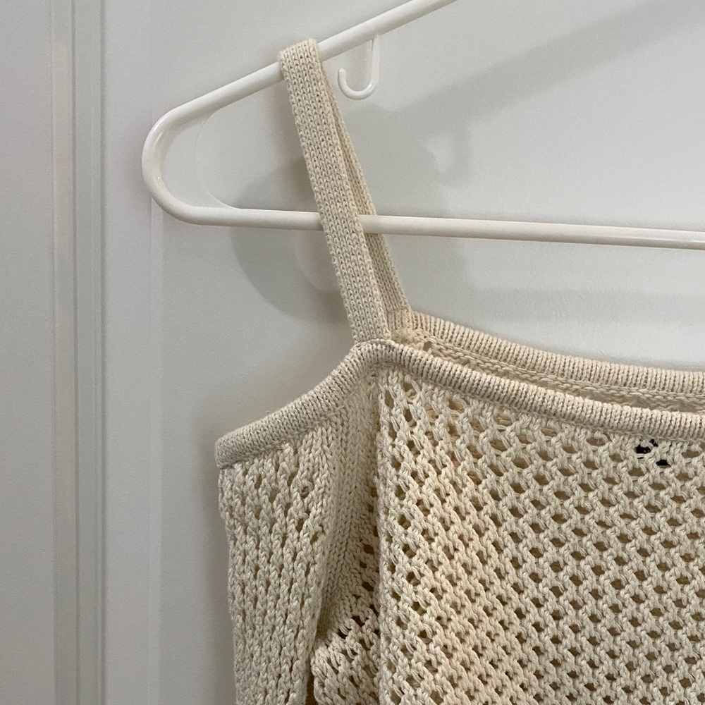 AE White Knit Off-Shoulder Sweater - Picture 4 of 4